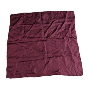 Vintage Ashear Silk Hand Rolled Pocket Square Solid Wine Red